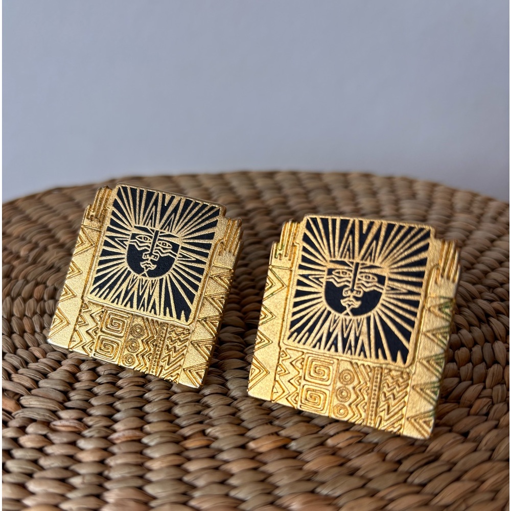 Rare Vintage Laurel Burch Sun God Earrings